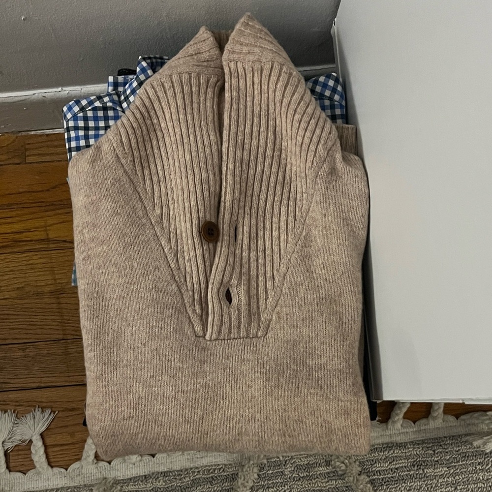 J.Crew Lambs Wool Shawl-Collar Sweater – Size Small